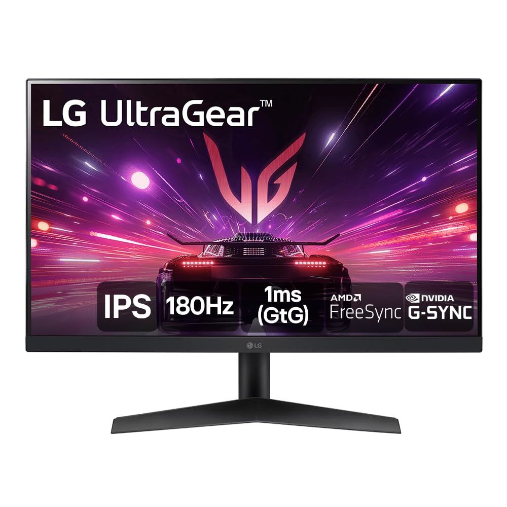 Monitor Gamer LG UltraGear 24” 24GS60F-B IPS Full HD 180Hz 1ms (GtG) NVIDIA® G-SYNC® AMD FreeSync™ HDR10 sRGB 99% HDMI Displa
