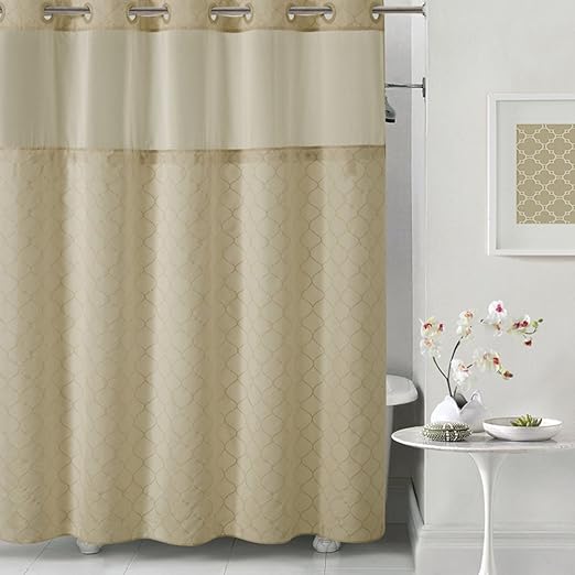 Amazon Com Hookless Mosaic Shower Curtain With Peva Liner Home
