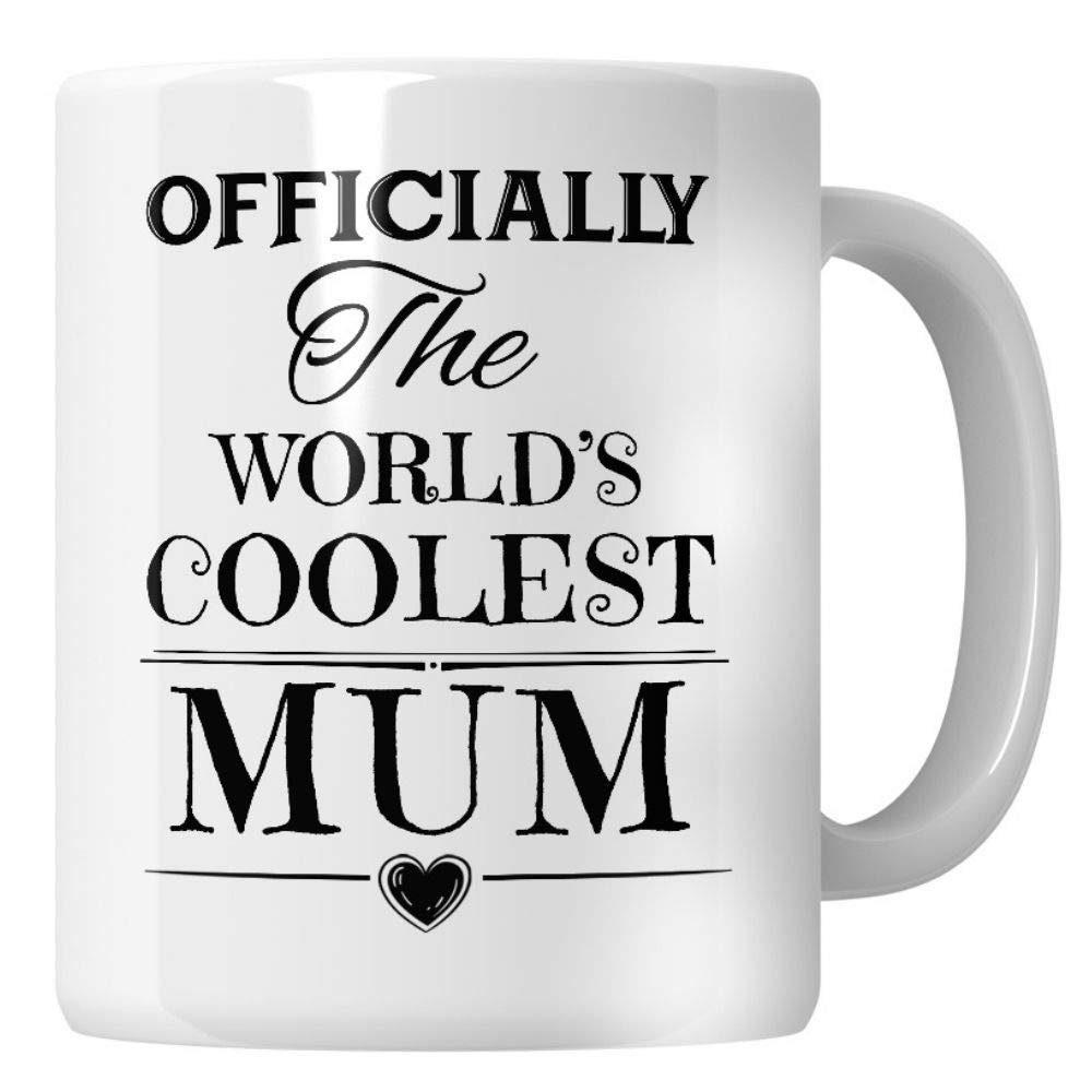 Whizguide Officially The World Coolest Mum, Mum Birthday Gifts, Mothers Day Mugs for Mum 11OZ Mug