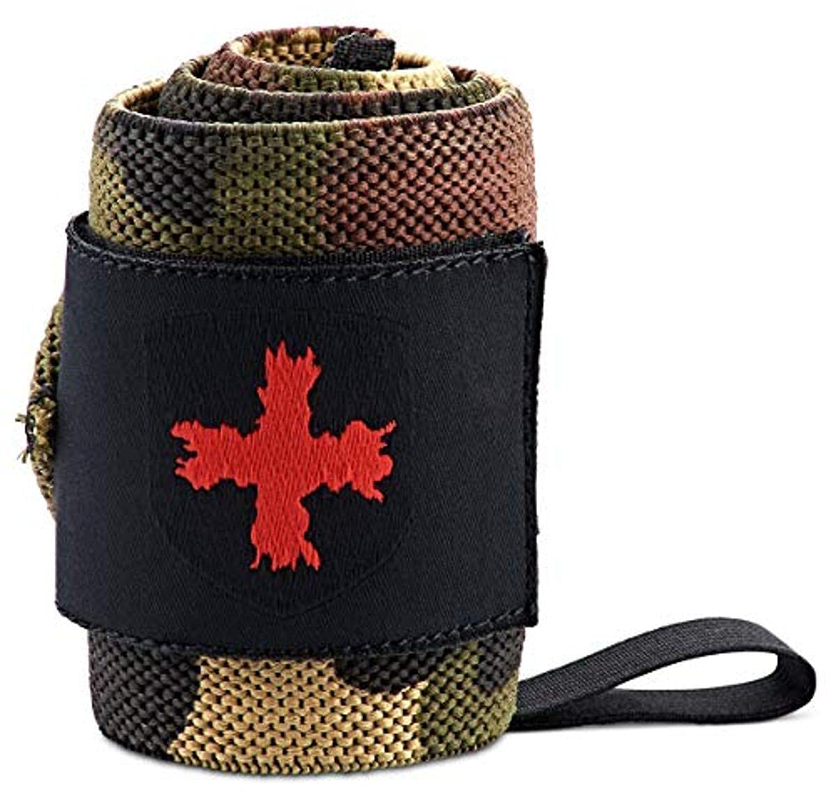 Harbinger 18" Red Line Wrist Wraps-Competiton grade Elastic Stabilises and Supports the Wrists,Adjustable Hook and Loop Fastener for Quick Fit Changes,Ideal For Heavy Lifting,45.72cm,Camo
