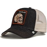 Goorin Denim Skull Trucker Hat - 57/43 Poly Cotton Blend - Dark Denim - One Size - Unisex