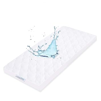 Wasserdichter Matratzenschoner Gesteppter Matratzenbezug Fur Kinderbett 92 X 42 Cm Ultraweich Und Hypoallergen Weiss Amazon De Baby