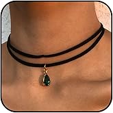 Your Always Charm Black Choker Necklaces for Women Leather Cord Gothic Suede Necklace Black Collar Jewelry for Women