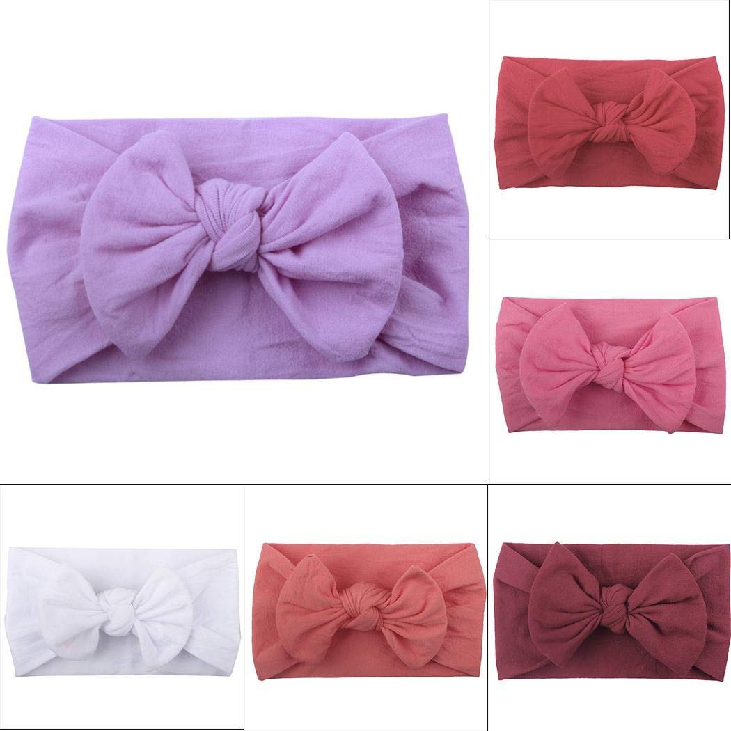 Xixini Kinder Mode Lässig Niedlich Headwear Bow Soft Baby Stirnband 5,91 x 3,54 Zoll 1 Stück