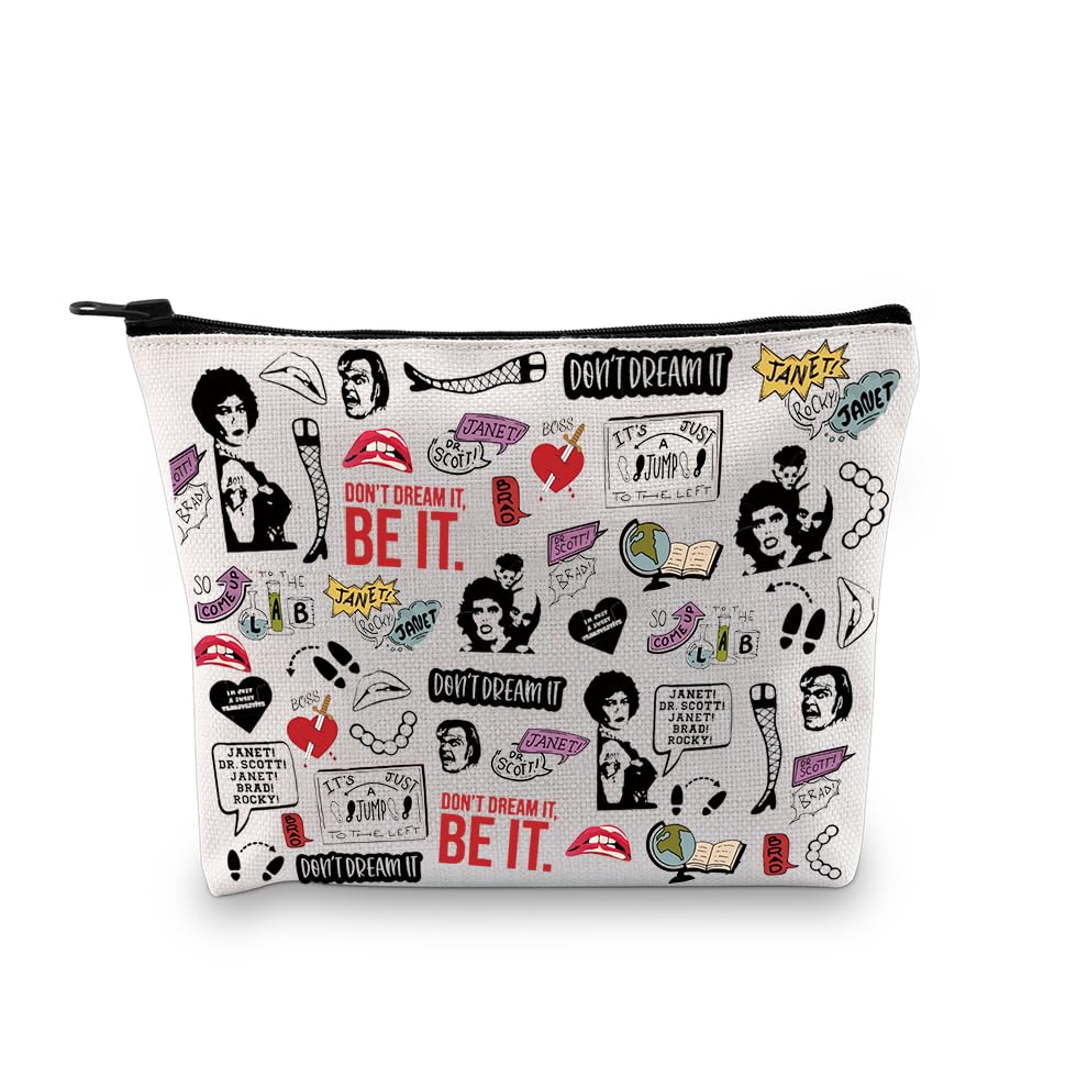 PXTIDY Rocky Horror Characters Cosmetic Bag Picture Show Gift Movies Series Fans Gift Horror Movie Musical Film Themed Gifts