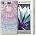 kwmobile Case for Sony Xperia XZ1 Compact - TPU Silicone back cover case mobile phone protective case - Clear cover Design Indian sun blue dark pink transparent