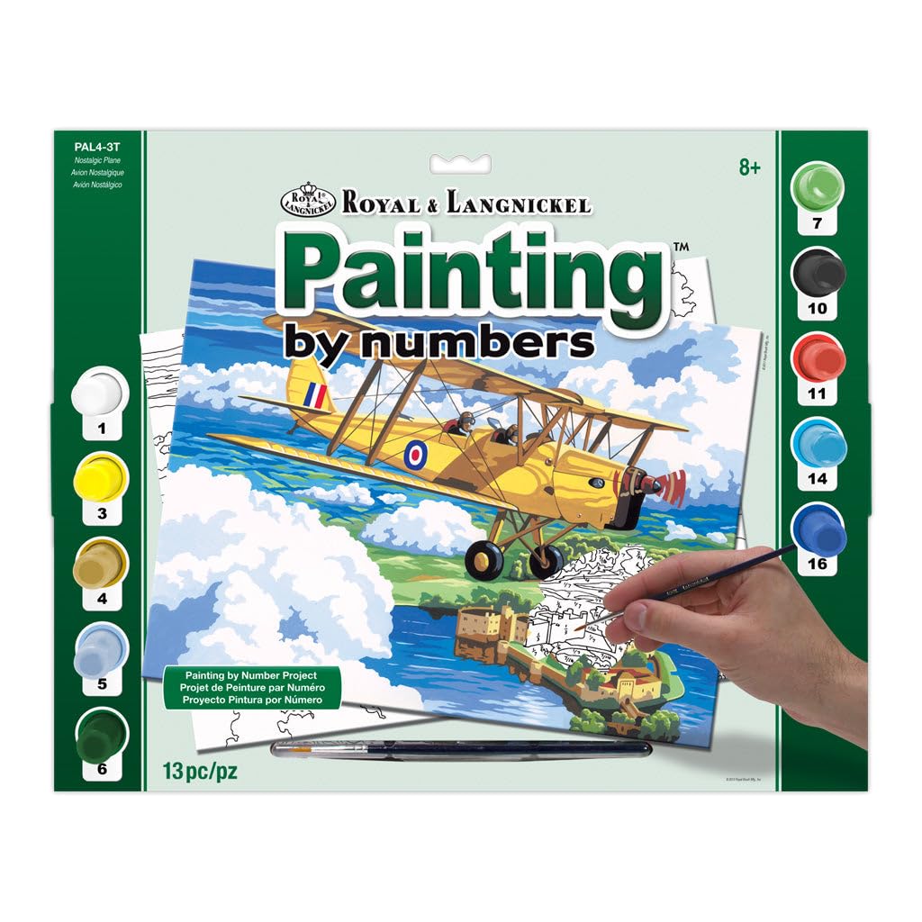 Royal & Langnickel PAL4 Nostalgic Plane Painting by Numbers Kit — image 1