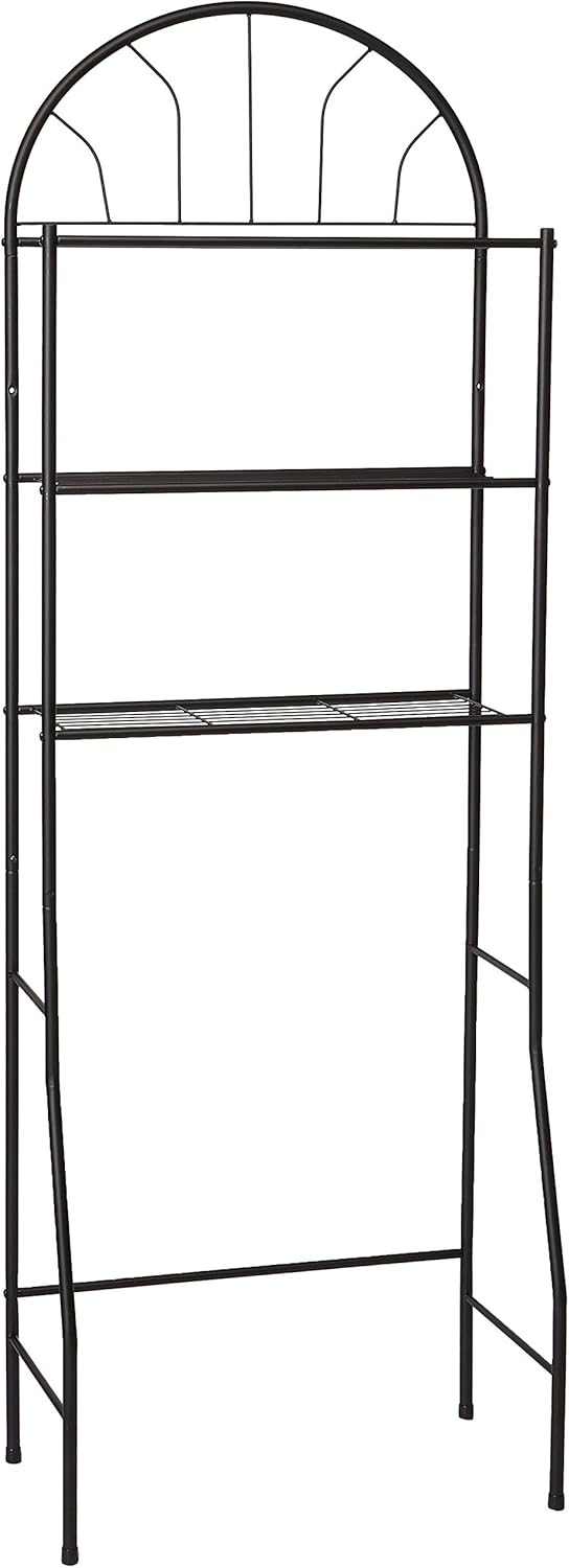 gladiator 30 inch shelf on Rack Accessories 19002b Uniware 3 Shelf Bathroom Space Saver In Black Storage Home Organization
