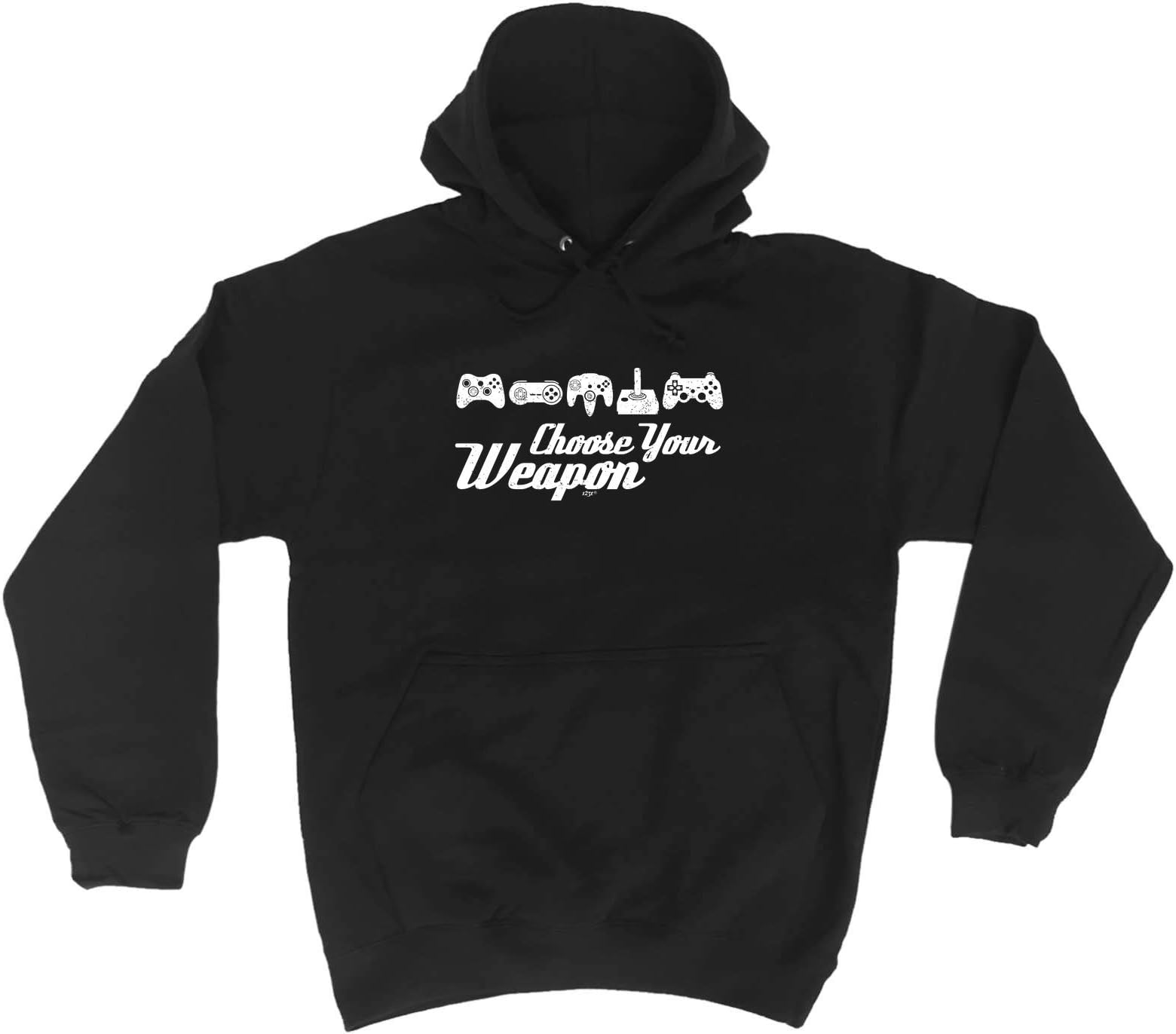 Funny Novelty Hoodie - Gamer Choose Weapon Hoody Jumper Clothing