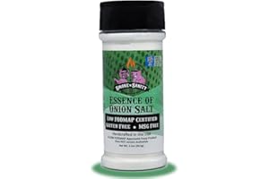 Smoke n Sanity Essence of Onion Salt - Certified Low FODMAP - Contains No Garlic - Low FODMAP Seasonings. Certified Gluten Free - Certified Kosher - Dairy Free - 3.5 Ounce Shaker