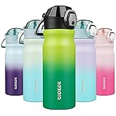 BJPKPK Stainless Steel Insulated Water Bottle with Straw Lid 18oz Reusable Metal Thermal Flask Bottles Keep Cold and Hot,Bamboo Grove