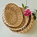 Fruit Bowl,Set of 3,Wicker Fruit Basket Bread Tray,Kingwillow.