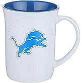 The Memory Company Officially Licensed 15oz Speckle Mug with Logo, Detroit Lions