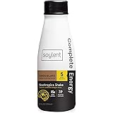 Soylent Complete Energy Gluten-Free Vegan Protein Nootropics Shake, Chocolate, 11 Oz, 12 Pack