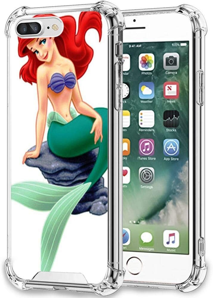 TPU Case Fit for Apple iPhone 7 Plus, 8 Plus [5.5 Inch] Cartoon Disney Ariel