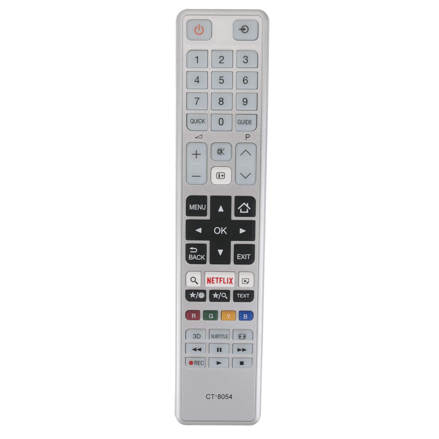 VINABTY Replacement CT-8054 TV remote control Comptible with Toshiba 48U7653DB 40L5453DB 24D343DB D3453 L3451 32L3433 32L3433 40D3553 32D3454DB 40L3454DB 48L3553DB