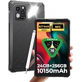 HOTWAV R11 Pro Rugged Tablet with Pen 2026, Android 16 8.7" Mini Tablet NFC | 24GB+256GB+1TB, Waterproof, 10150mAh 20W Fast Charging, Octa-Core, 120Hz, 64MP+16MP, 4G LTE/5G WiFi/IP68&amp;IP69K/Face ID/OTG