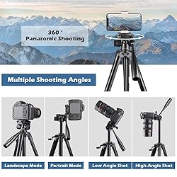 UBeesize 67” Camera Tripod with Travel Bag, Cell