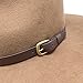 B&S Premium Lewis - Wide Brim Fedora Hat - 100% Wool Felt - Water Resistant - Leather Band - Light Brown 56