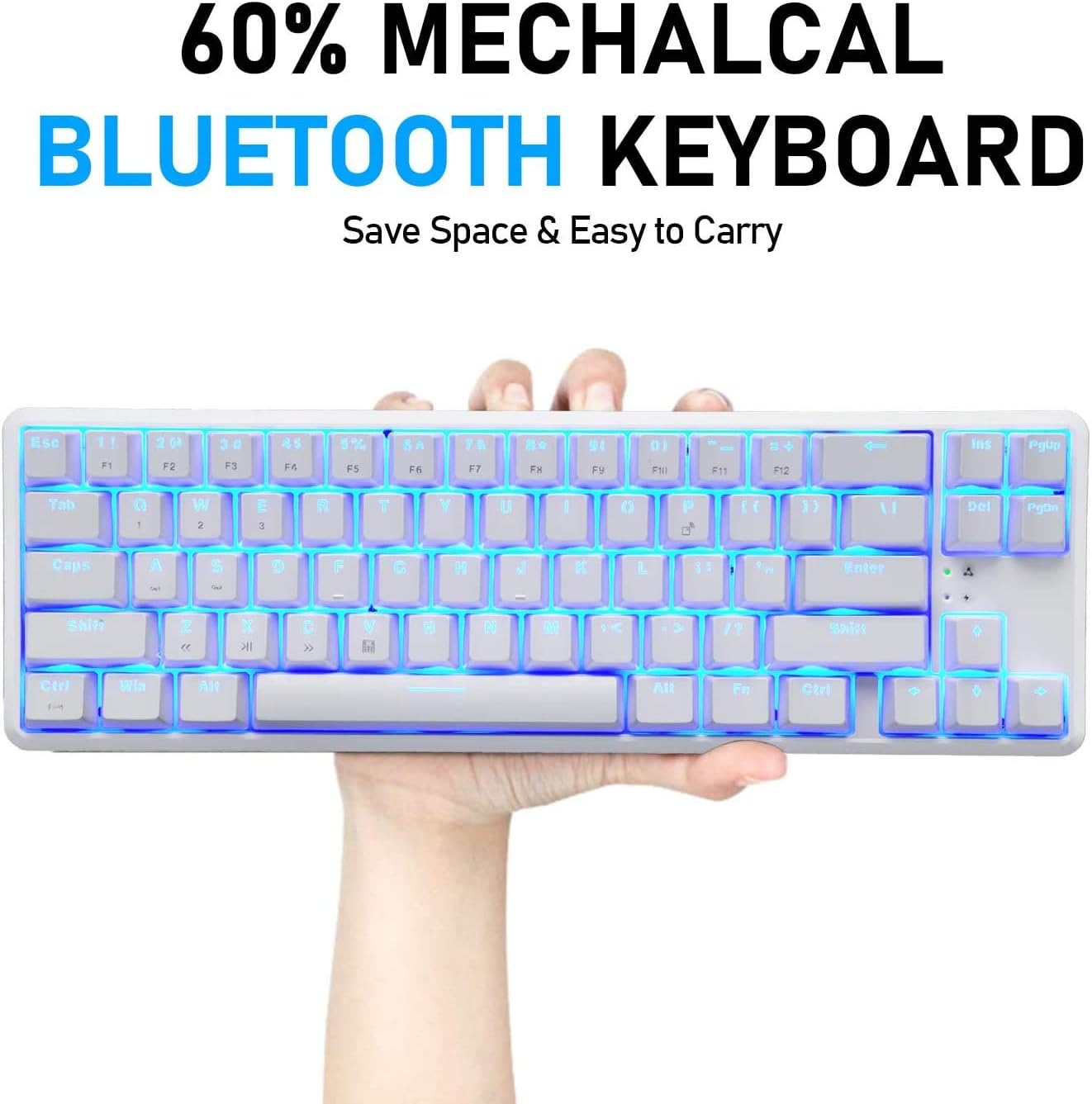 AK68 Rechargeable Bluetooth Wired/Wireless Dual-mode 60% Mechanical ...