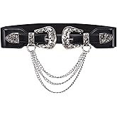 Barry.Wang Rhinestone Belts for Women Silver Gold Bling Belt Diamond Crystal Studded for Jeans Dress Bridal Christmas
