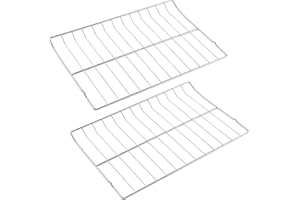 ATGESTORE Upgraded 304 Stainless Steel DG75-01001C DG75-01001D Oven Rack Replacement for Samsung Stove Oven Parts Range Rack-flat for Samsung Oven Rack NX60A6511SS NE63A6511SS Oven Accessories 2Pcs