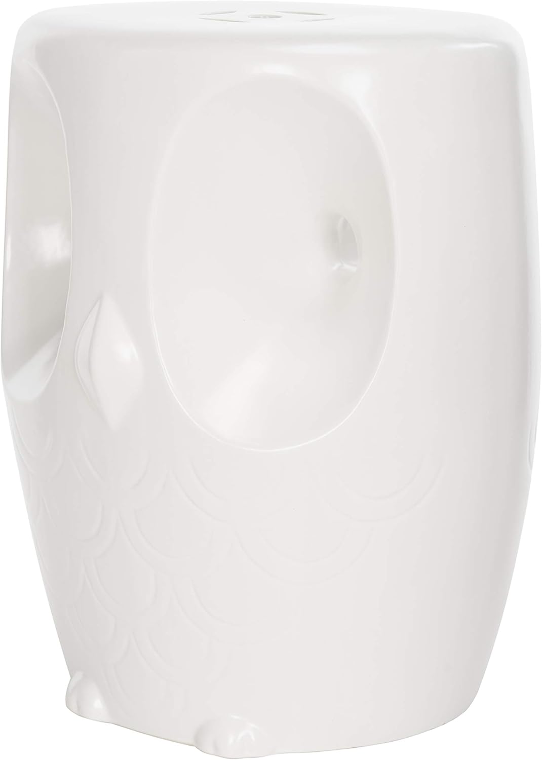 Safavieh ACS4567A Owl Ceramic Decorative Garden Stool, White: Garden & Outdoor