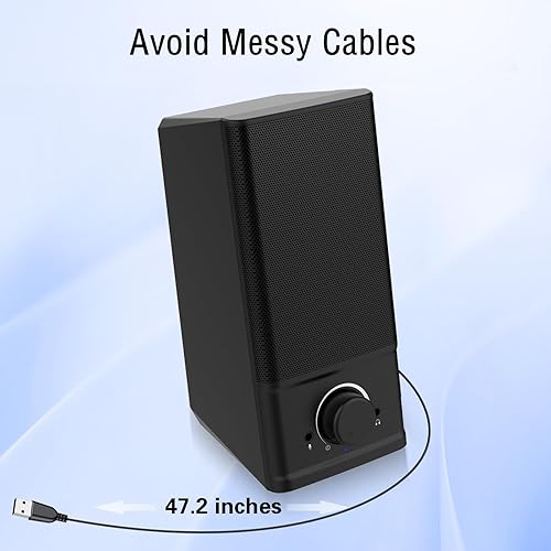 LENRUE[Single USB Computer Speaker for Laptop Desktop,USB-Powered