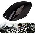 HIYOYO Motorcycle Flat Rear Fender 7" Short Mudguard Splash Guard Fit for Harley Sportster Iron 883 1200 1986-2022 Gloss Black