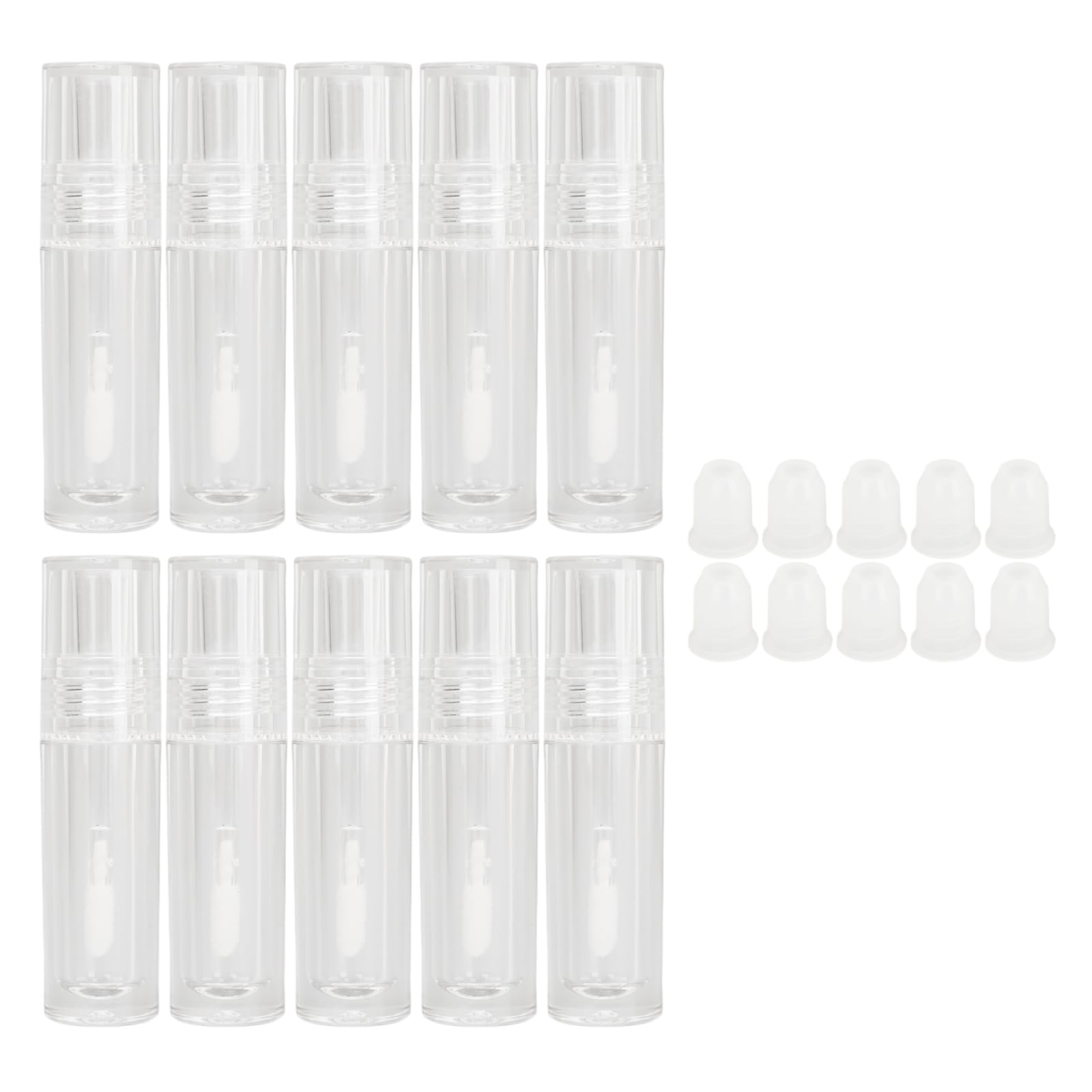 10pcs 2ml Empty Lip Gloss Tubes Containers, Refillable Transparent Lip Glaze Bottle Leakage Proof Lip Balm Bottles for Lip Cosmetic