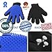 Pet Grooming Glove - Gentle Deshedding Brush Glove - Efficient Pet Hair Remover Mitt - Massage Tool with Enhanced Five Finger Design - Perfect for Dogs & Cats with Long & Short Fur, right-hand