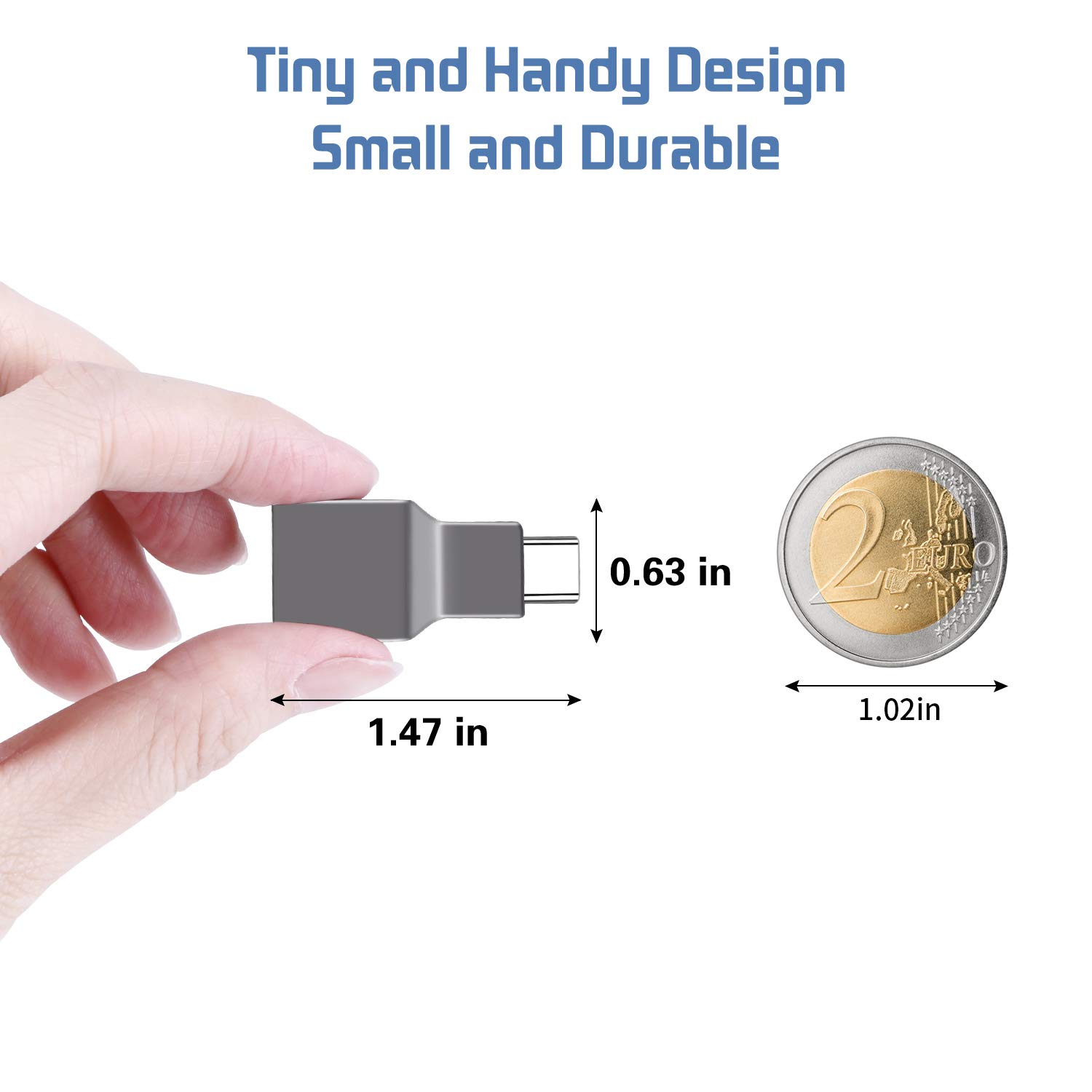 WU-MINGLU USB C zu HDMI Adapter mit 4k HDMI Kabel, Typ C (Thunderbolt 3) auf HDMI Ultra Mini Hub für USB-C Geräte