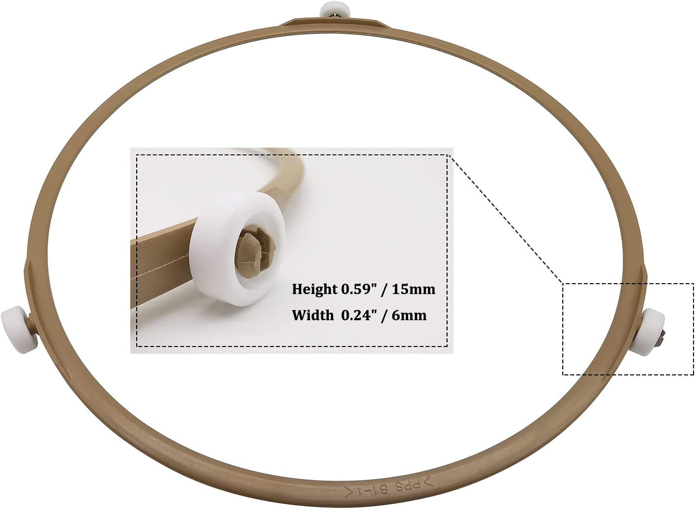 Microwave Glass Turntable Plate Roller Support Wheel Ring, Outer Diamater 8.7" / 221mm - 2Pcs: Home Audio & Theater