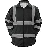 First Class High Visibility Water Resistant Raincoat Jacket and Pant With Reflective Stripes