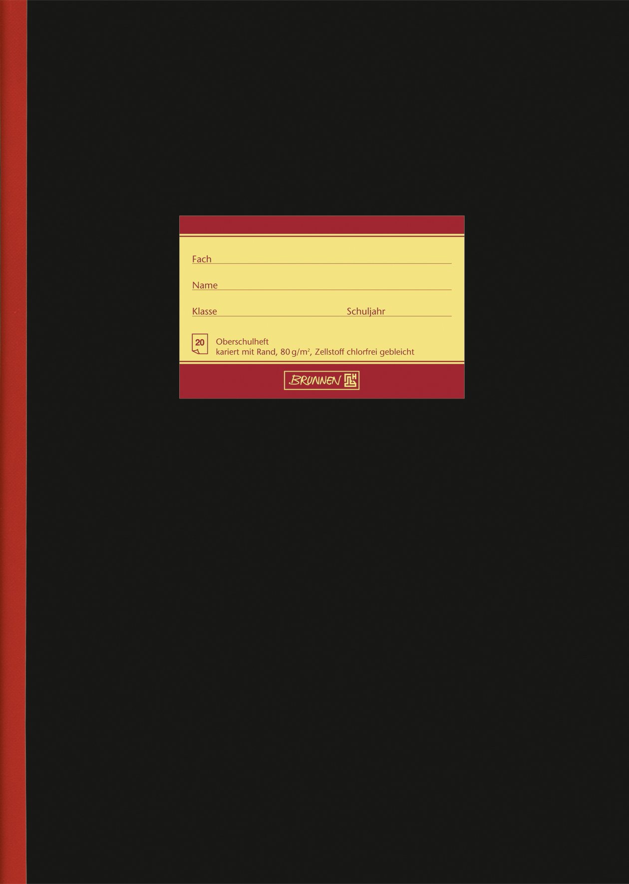 Brunnen 1044626 School Book A4 (20 Sheets, 5 mm Squared, with Margin)