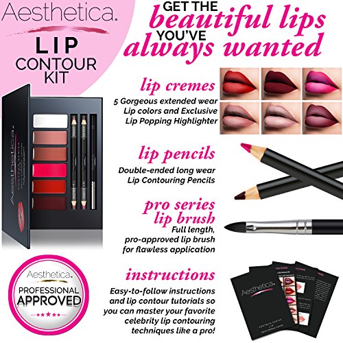 Aesthetica Matte Lip Contour Kit Lipstick Palette Set Includes 6 Lip