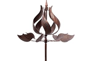 Winwindspinner, Tulip Wind Spinners Yard Garden - Kinetic Wind Sculptures Spinners Garden Decor, Windmills Metal Decor for Ya