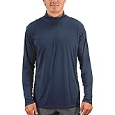 Reel Life Men's Jax Beach - Quarter-Zip Long Sleeve, Sun Shirts for Men, UPF 50+, Quick-Dry, Lightweight UV Shirts for Men