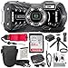 Ricoh WG-60 Waterproof Digital Camera, Black with 64GB, Floating Strap, Tripod, Cleaning Kit Deluxe Accessory Bundle