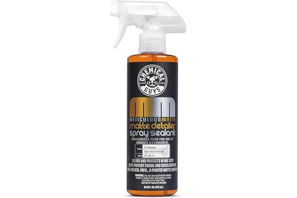 Chemical Guys, Meticulous Matte & Satin Finish Detailer & Sealant, 16 oz | Quick detailer for satin and matte finishes and vinyl wraps, cleans streak-free without adding unwanted gloss