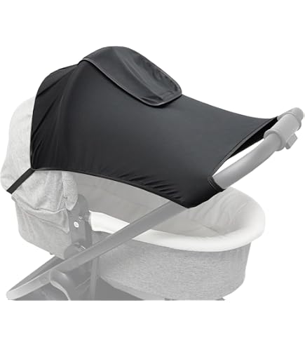 Stokke Xplory X Sun Shade, Light Grey - Protects Baby from Direct Sunlight - Lightweight, Easy to Attach to Stroller