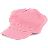Women's Lightweight 100% Cotton Soft Fit Newsboy Cap with Elastic Back