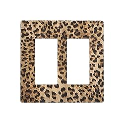 Classic Leopard 2 Gang Double Rocker/Decor Light