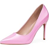 GENSHUO Women's Closed Toe Stiletto High Heels Dress 4 Inch Heeled Pointed Toe Party Homecoming Wedding Pump Shoes