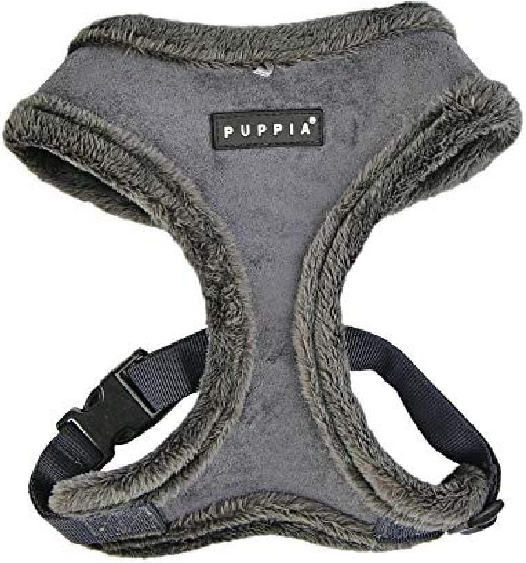 Puppia Dog Harness for small and medium dogs - TERRY HARNESS A - adjustable und comfortable Grey