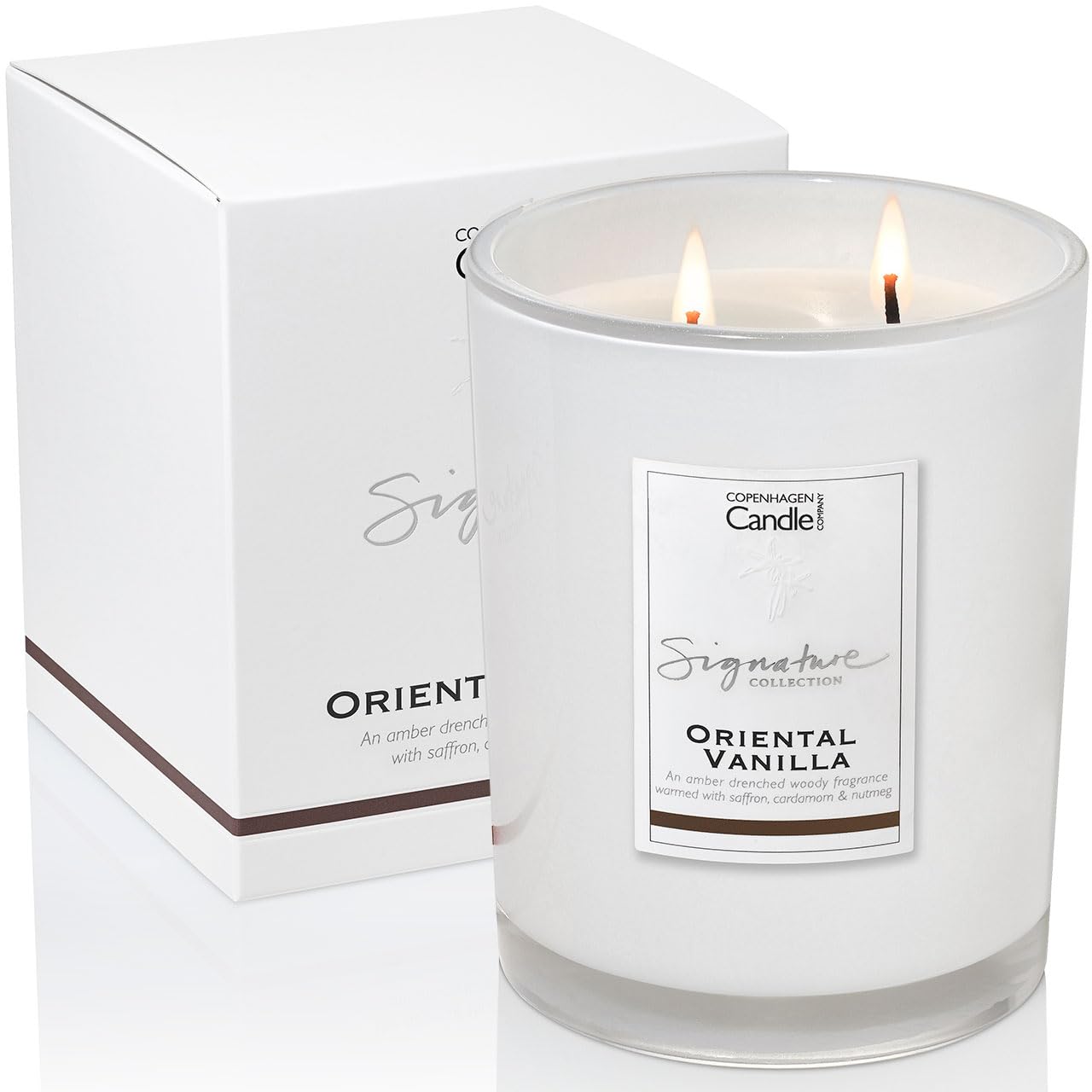 Luxury Scented Candles Gifts for Women | Natural Wax Blend | 65 Hours Burn time | Hotel Collection | The Copenhagen Company - Oriental Vanilla (21oz)