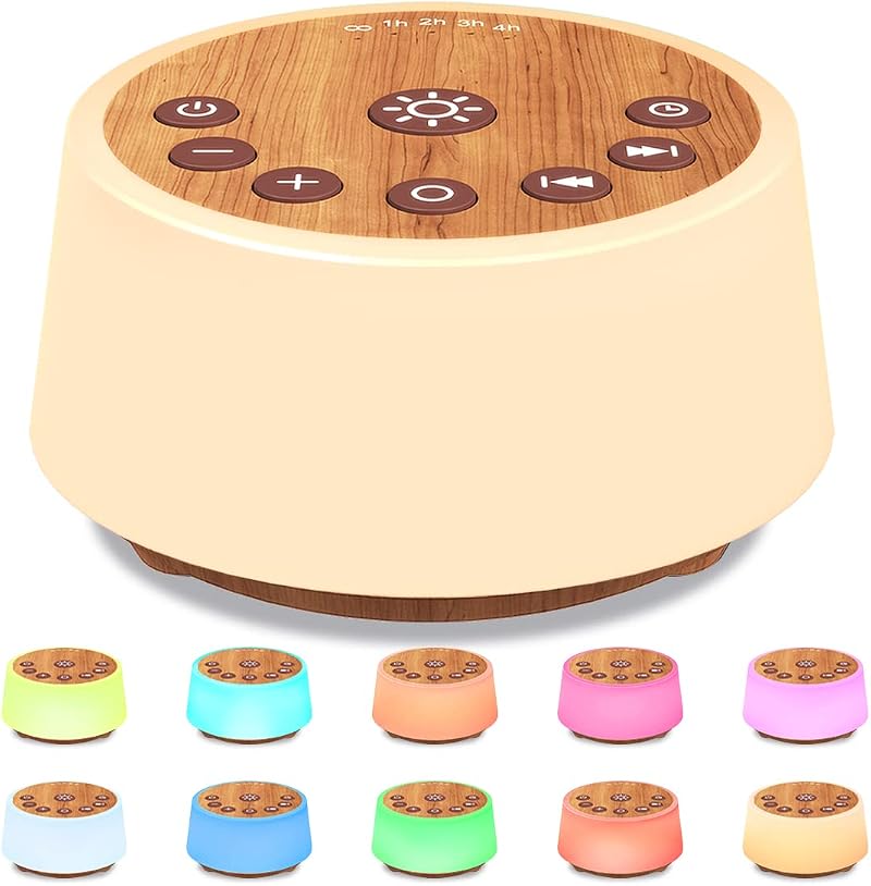 Color Noise Colorful Night Light Sleep Sound Machine 25 Sounds 32 Volume