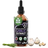 Zenmen Organic Garlic Cloves Extract (Odorless Tincture) - Immune Support, Source of Antioxidants - 2.32 oz / 60ml, Vegan, Manufactured in The USA