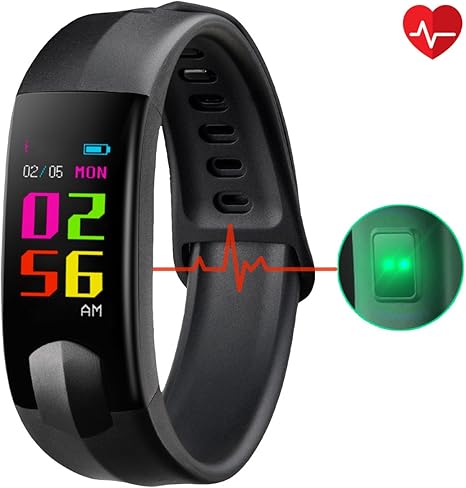 Fitness Tracker, CHEREEKI Pulsera Actividad Pantalla Color Pulsera ...