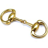 VersaKits 4 Pcs Metal Decorative Double Ring Connectors | Premium Zinc Alloy Construction Smooth Polished Finish Equestrian-Inspired Design For Scarves Bags Shoes Clothing &amp; DIY